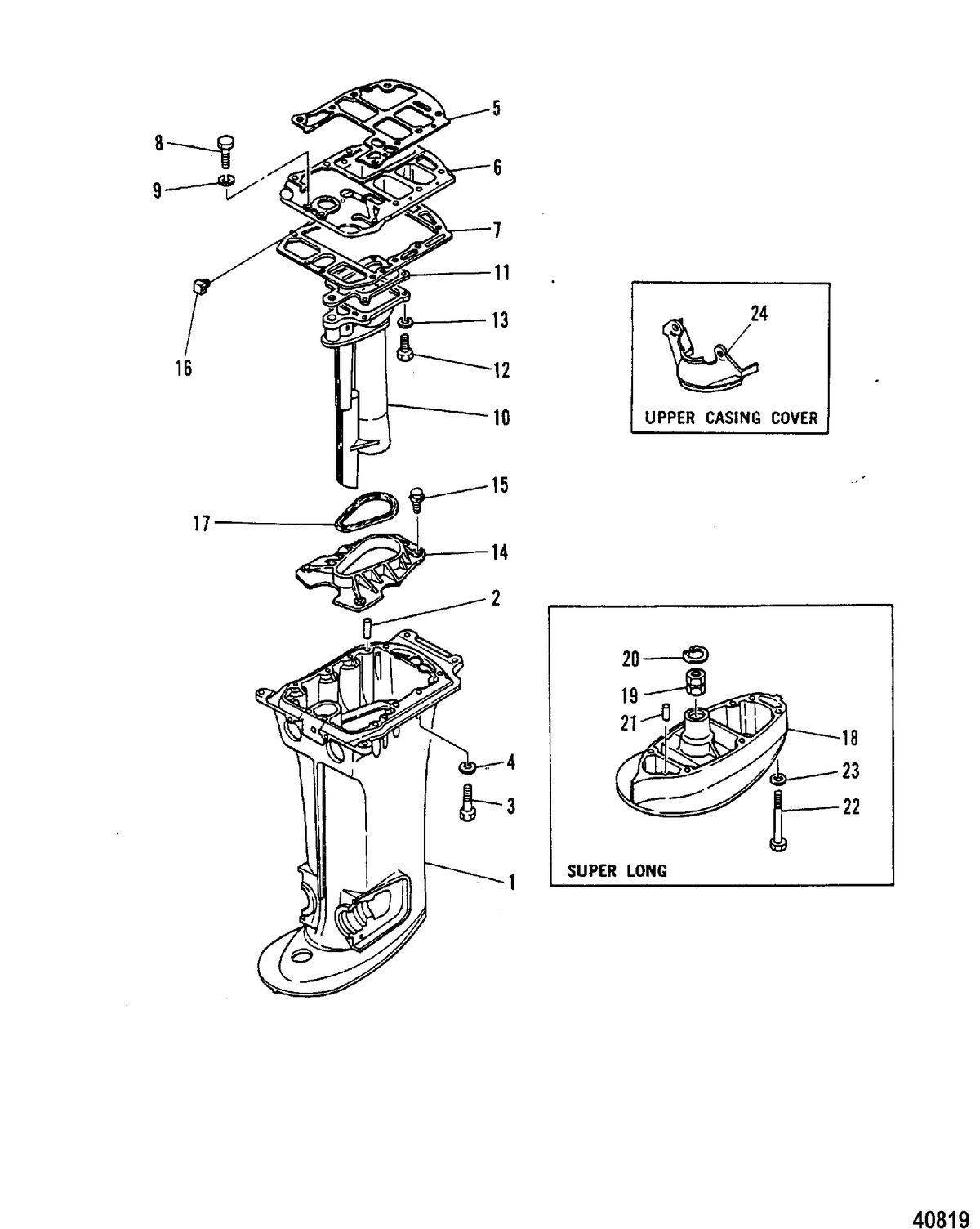 MARINER 40 H.P. W/MARATHON DRIVESHAFT HOUSING