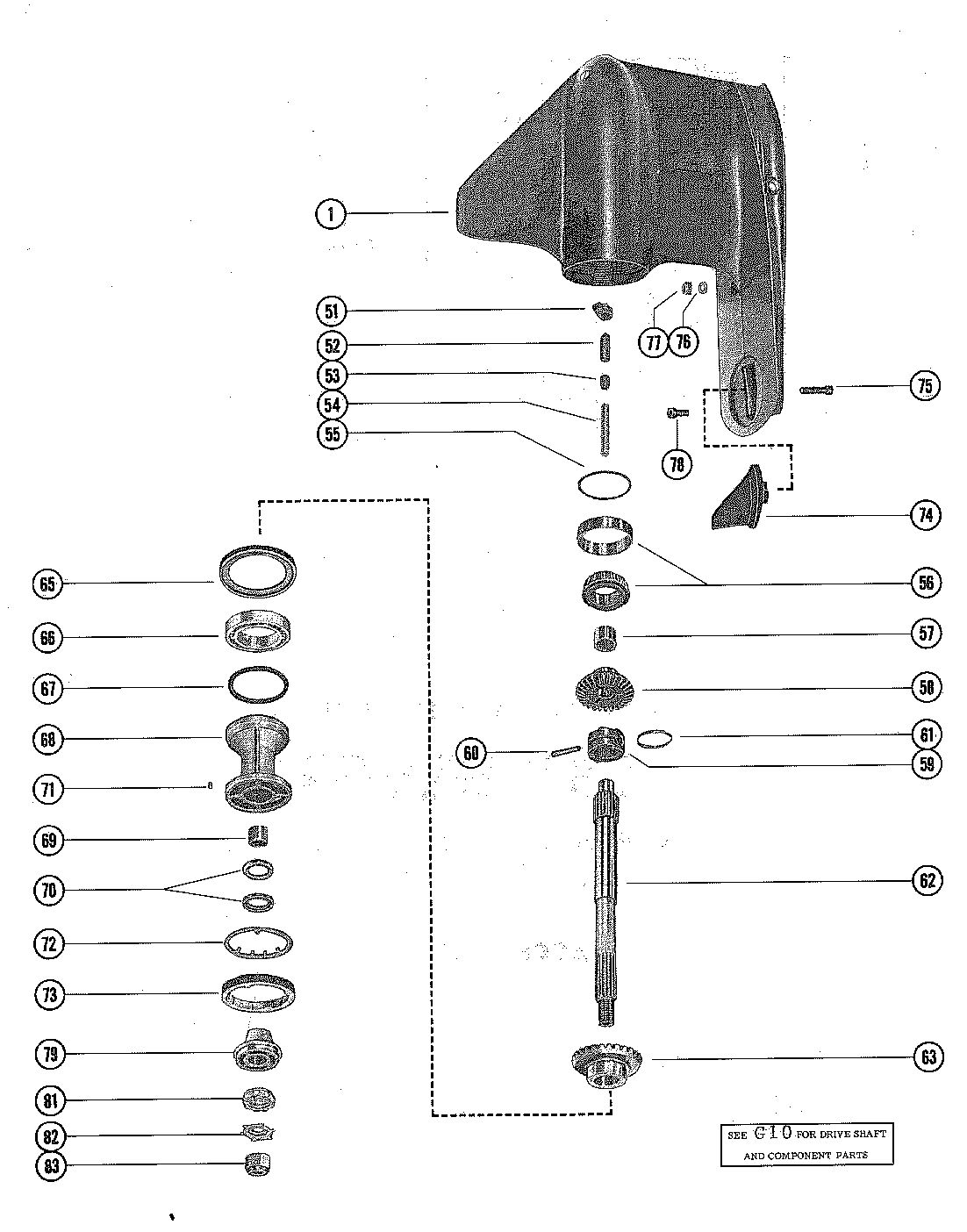 MARINER MARINER 85 GEAR HOUSING ASSEMBLY, COMPLETE (PAGE 2)