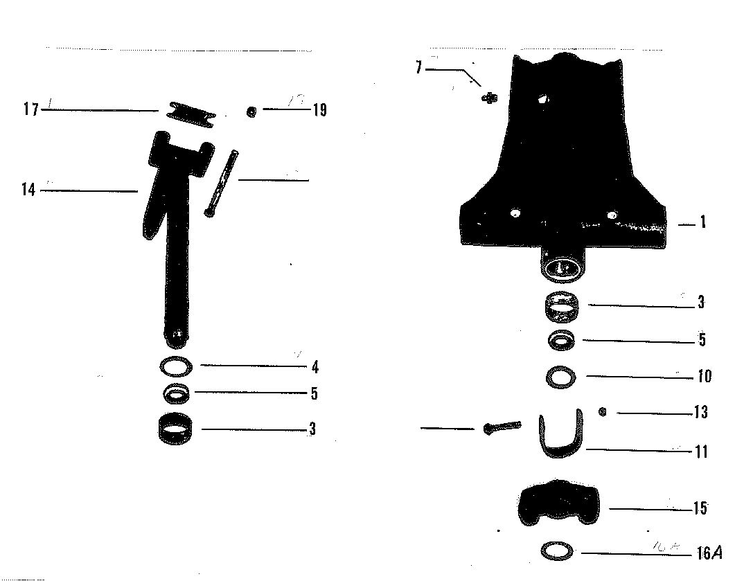MARINER MARINER 90 SWIVEL BRACKET ASSEMBLY