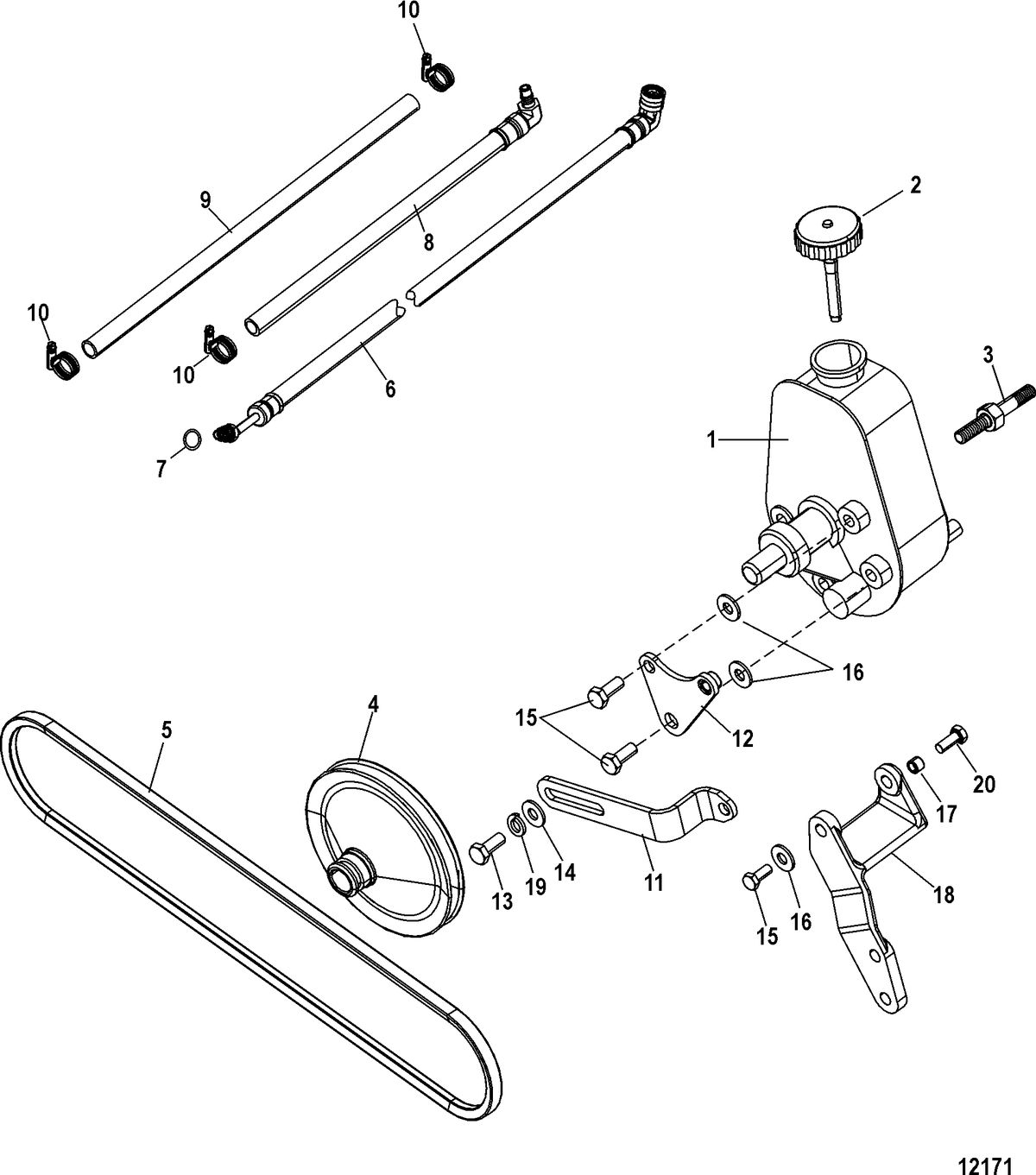 MERCRUISER 3.0L ALPHA ONE Steering Components
