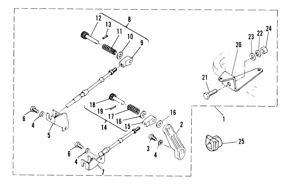 MARINER MARINER 40A HORSEPOWER REMOTE CONTROL ATTACHING KIT