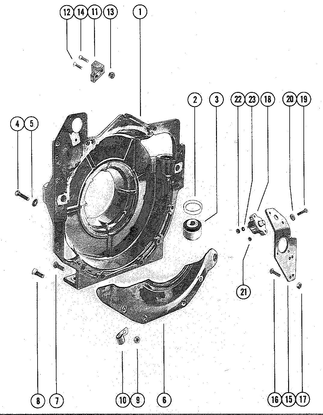 MERCRUISER 485 ENGINE FLYWHEEL HOUSING ASSEMBLY