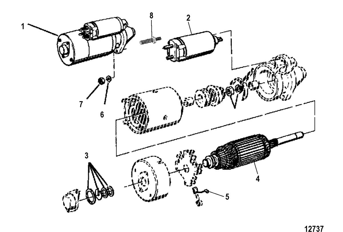 MERCRUISER CUMMINS/MERCRUSER DIESEL4.2L/300 Starter Motor