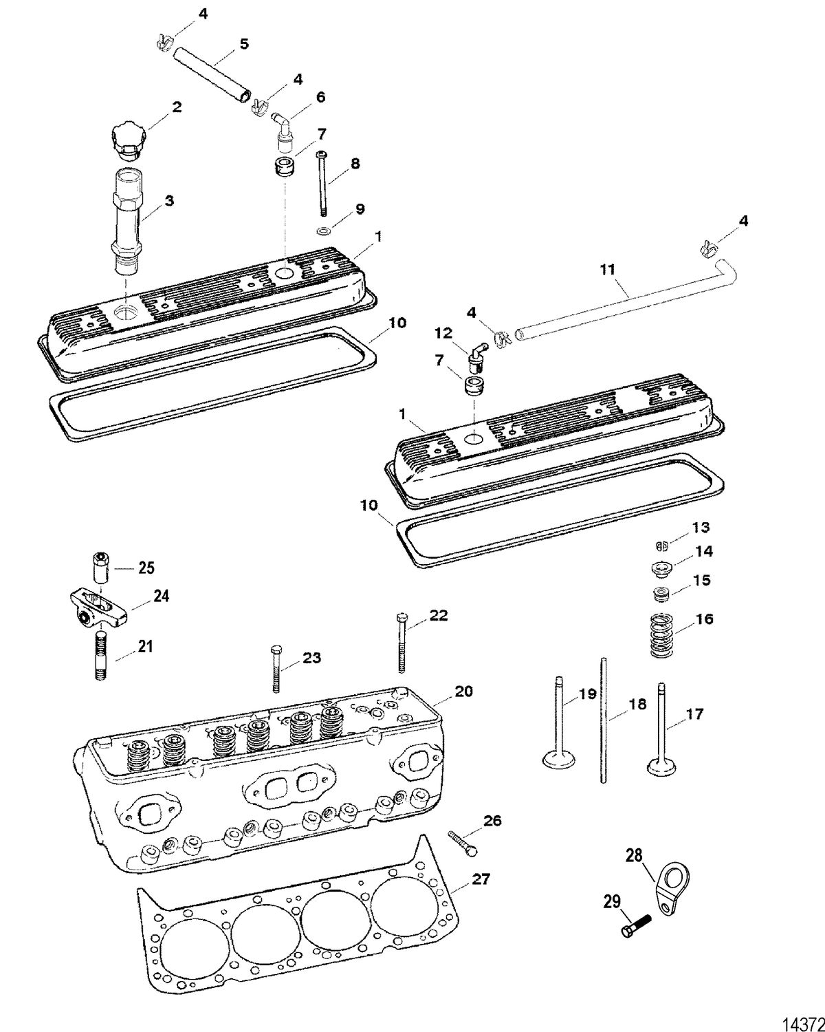 RACE STERNDRIVE SCORPION 377 STERNDRIVE Cylinder Head And Rocker Covers