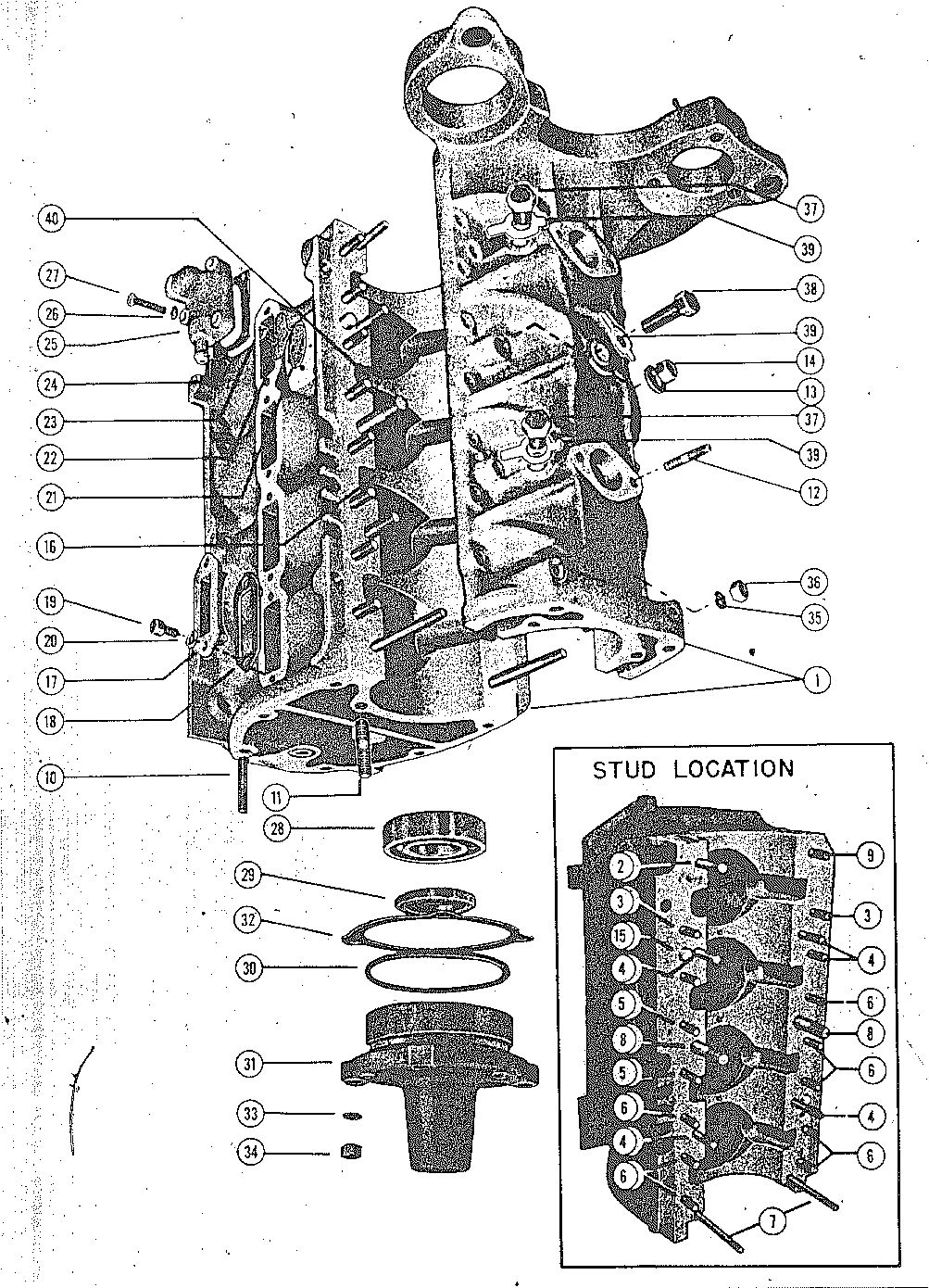 MARK MARK 50 CYLINDER BLOCK & CRANKCASE ASSEMBLY (INTAKE SIDE)