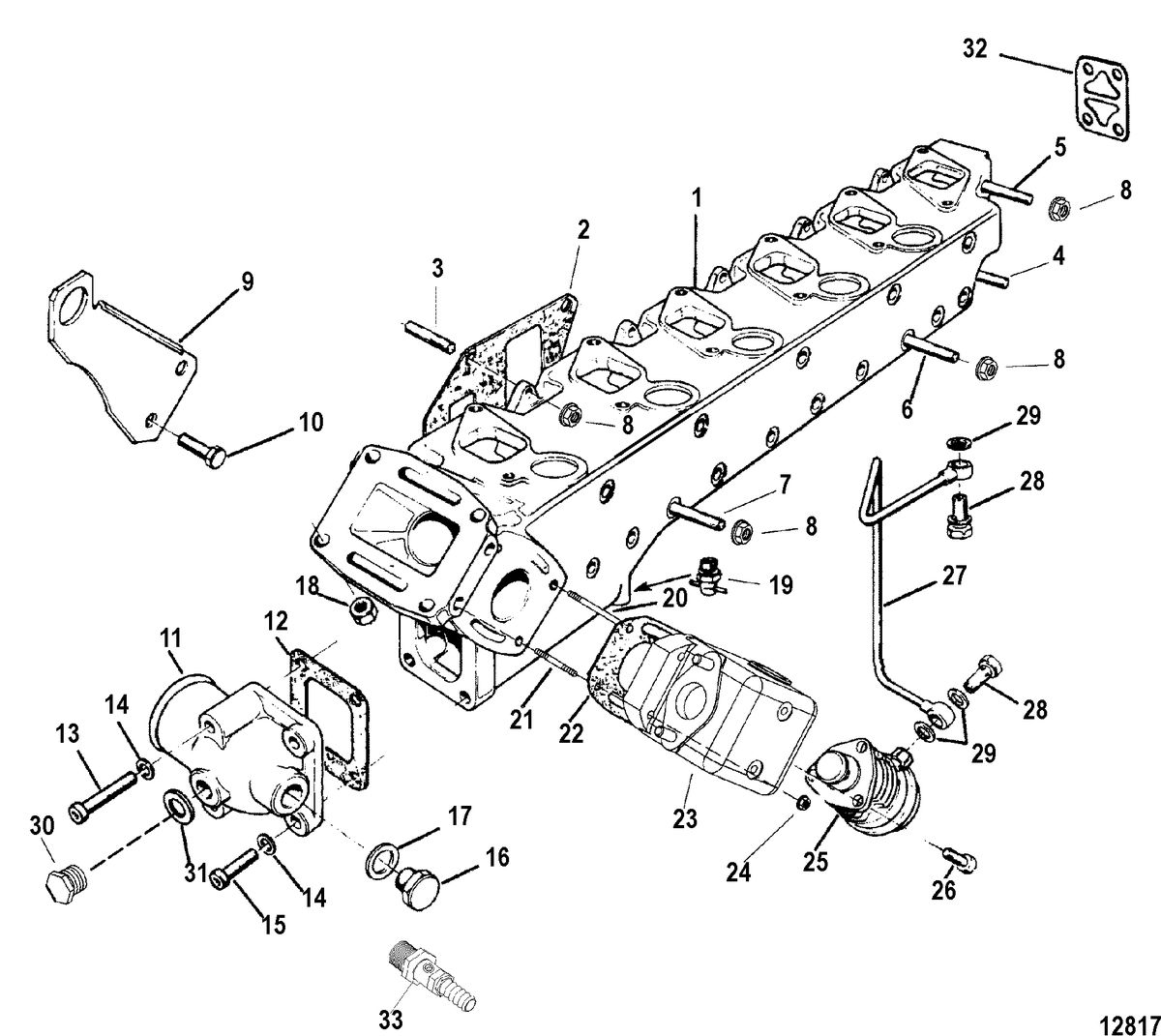 MERCRUISER CUMMINS/MERCRUSER DIESEL4.2L/300 Exhaust Manifold