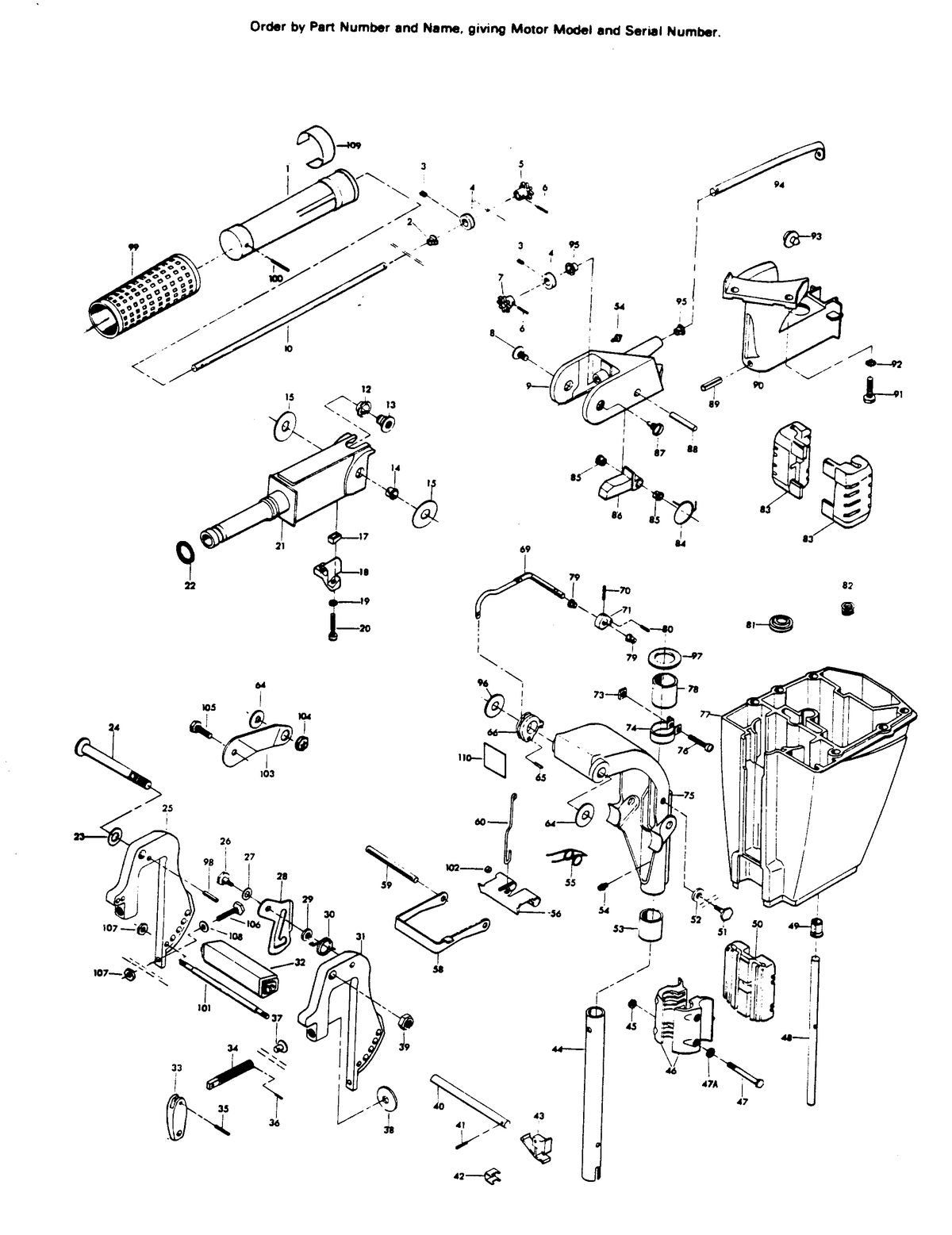 CHRYSLER 12 H.P. SAILOR MOTOR LEG