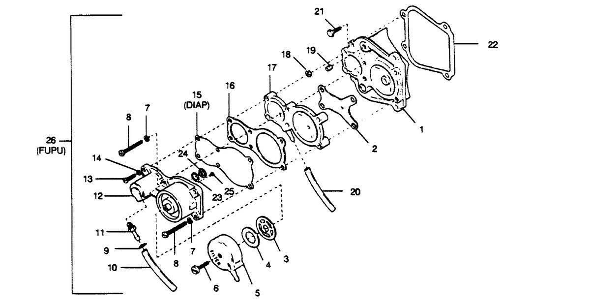 FORCE FORCE 1990 50 H.P. "C" MODELS FUEL PUMP