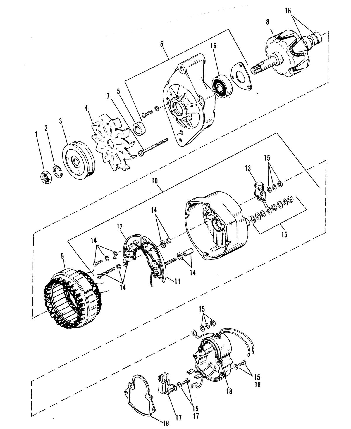 MERCRUISER 502 MAGNUM BRAVO ENGINE ALTERNATOR (MANDO)