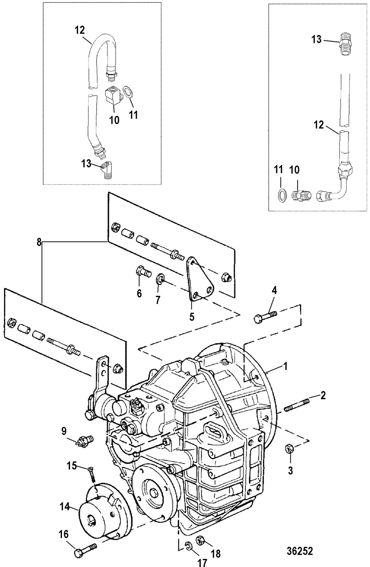 MERCRUISER D2.8L/165 D-TRONIC D4.2L/250 D-TRONIC DIESEL TRANSMISSION AND RELATED PARTS(INBOARD)