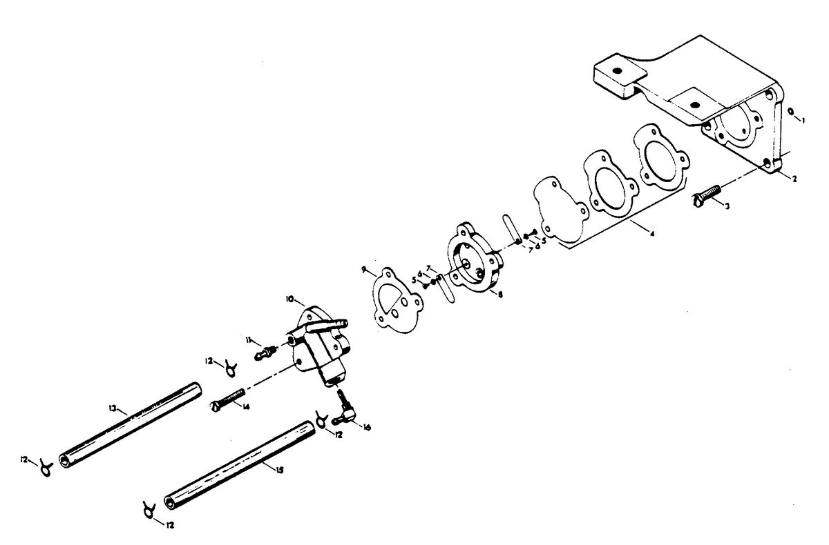 CHRYSLER 10 AND 15 H.P. FUEL PUMP (C-D ALTERNATOR MODELS)