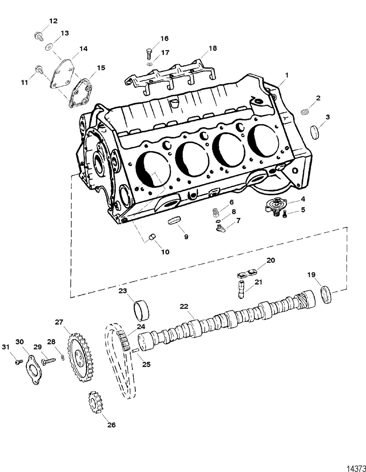 RACE STERNDRIVE SCORPION 377 STERNDRIVE Cylinder Block And Camshaft