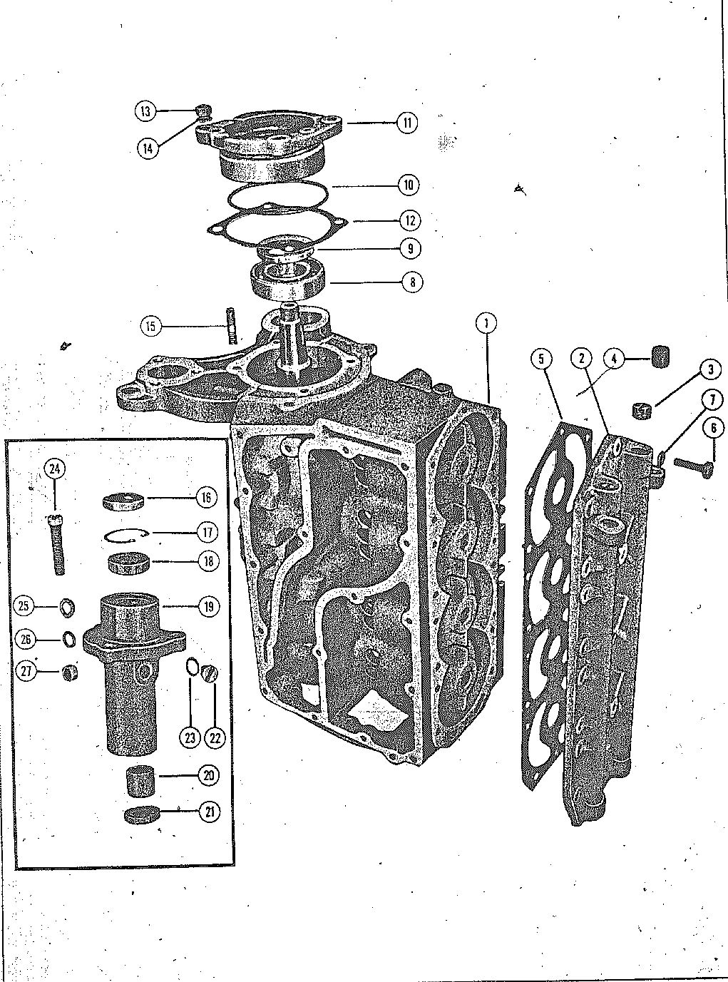 MARK MARK 50 CYLINDER BLOCK & CRANKCASE ASSEMBLY (EXHAUST SIDE)