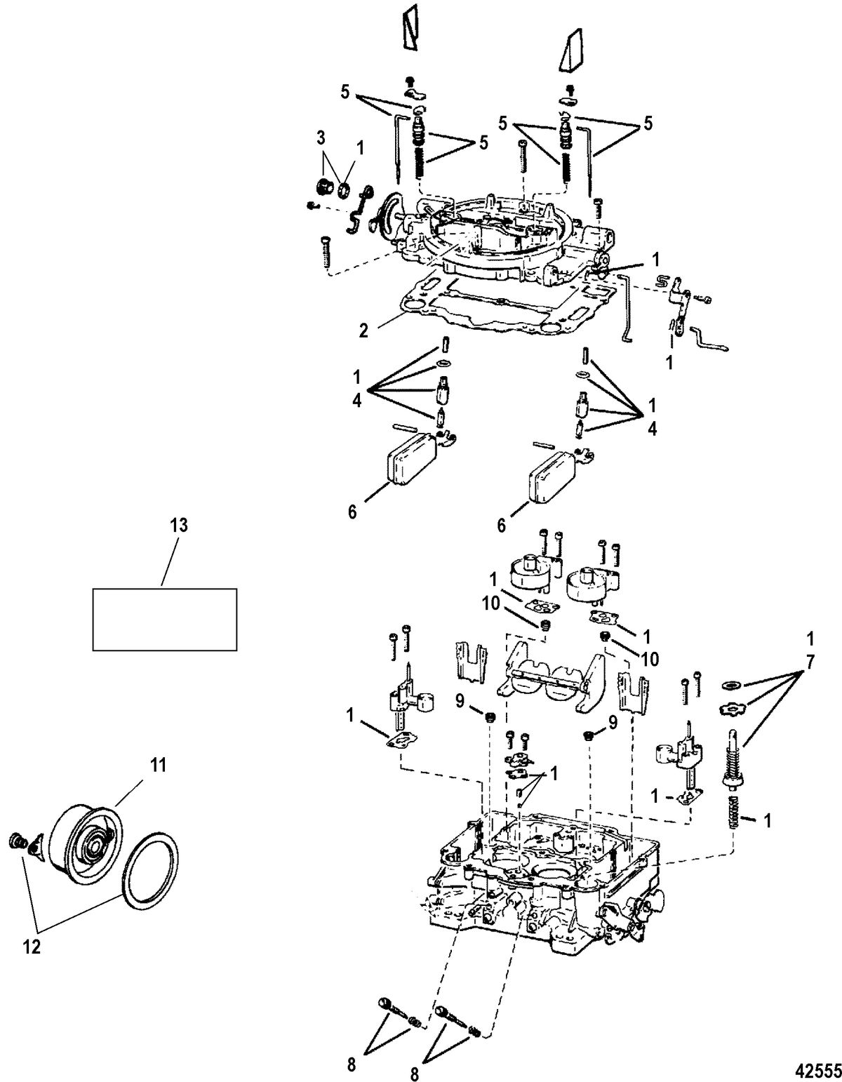MERCRUISER 350 (4BBL) CRATE ENGINES Carburetor(Weber)