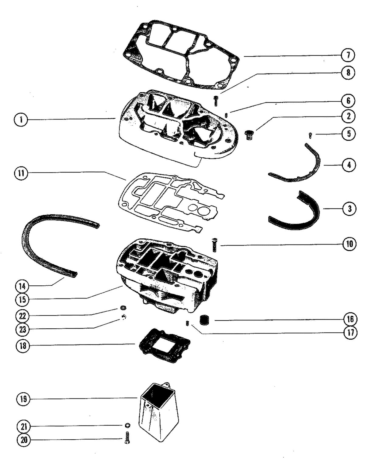 MERCURY MERC 90 EXHAUST EXTENSION PLATE
