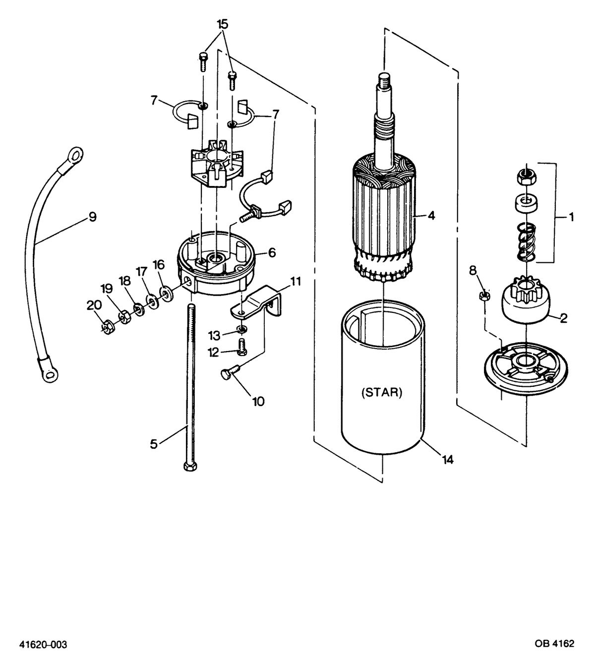 FORCE FORCE 1987 85 HP "B" MODELS STARTER