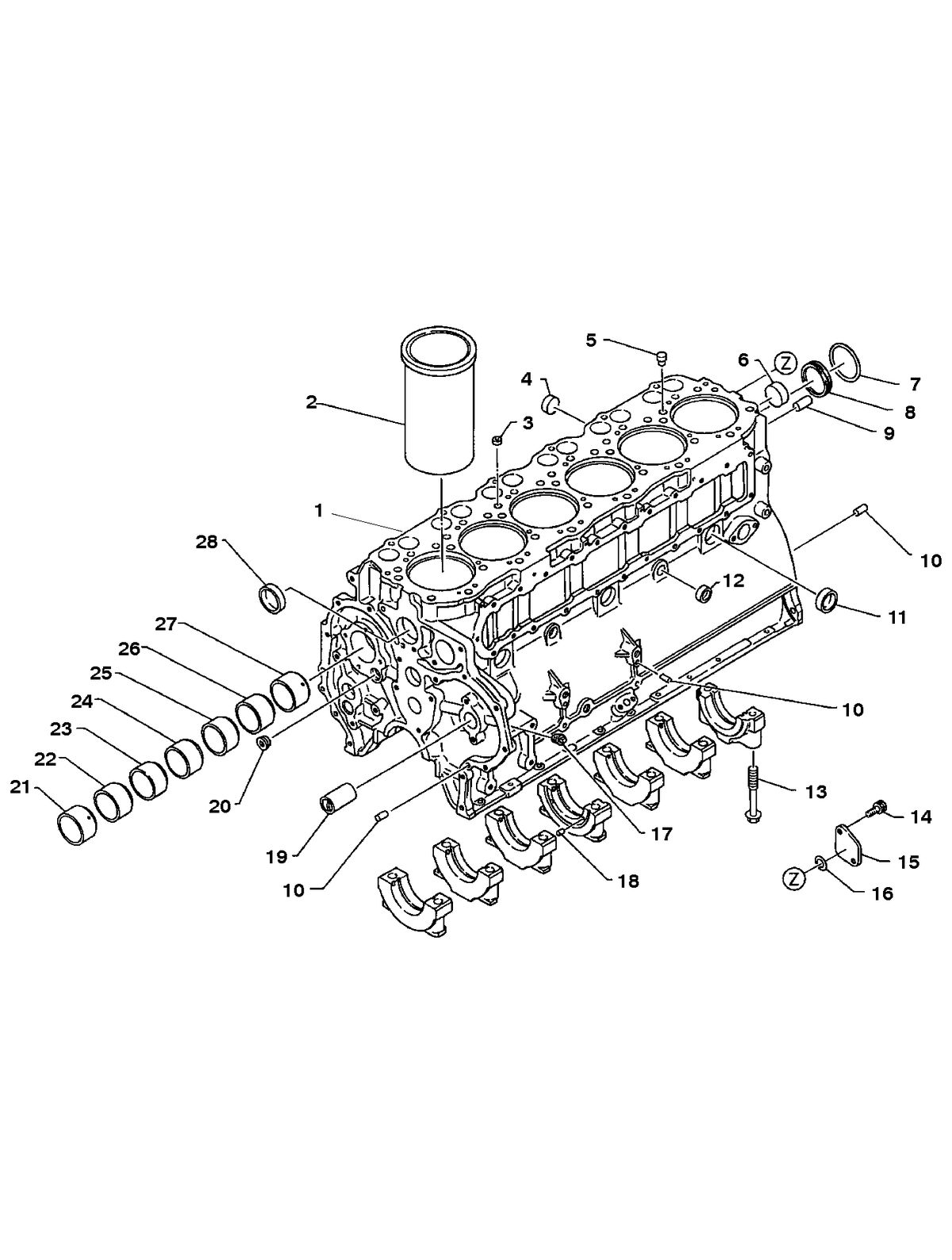 MERCRUISER HINO 175/220 BLOCK ASSEMBLY - CYLINDER