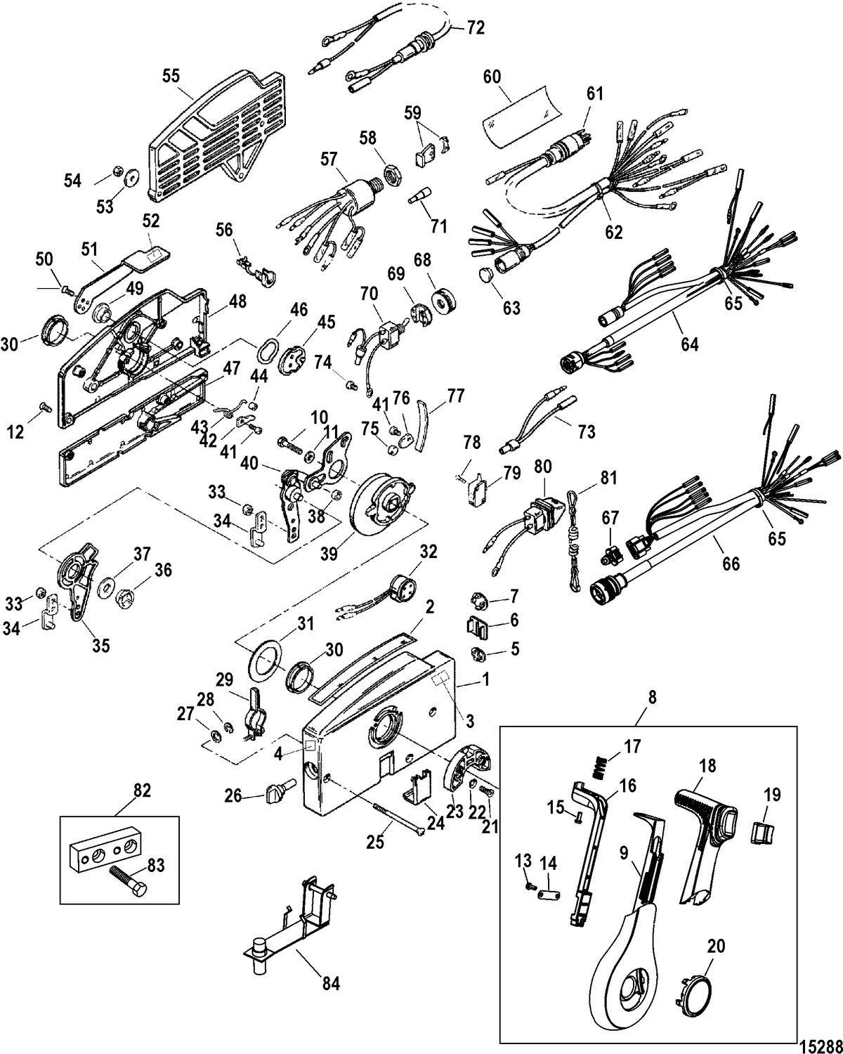 ACCESSORIES REMOTE CONTROL SYSTEMS AND COMPONENTS Remote Control-4000 Side Mount(Non Power Trim)