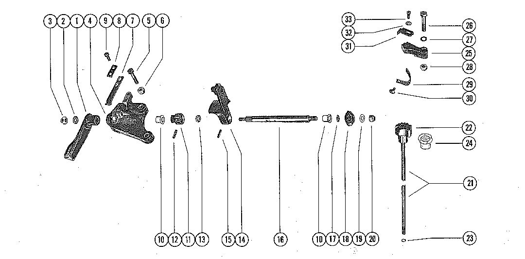 MERCURY MERC 200 SHIFT CONTROL LINKAGE