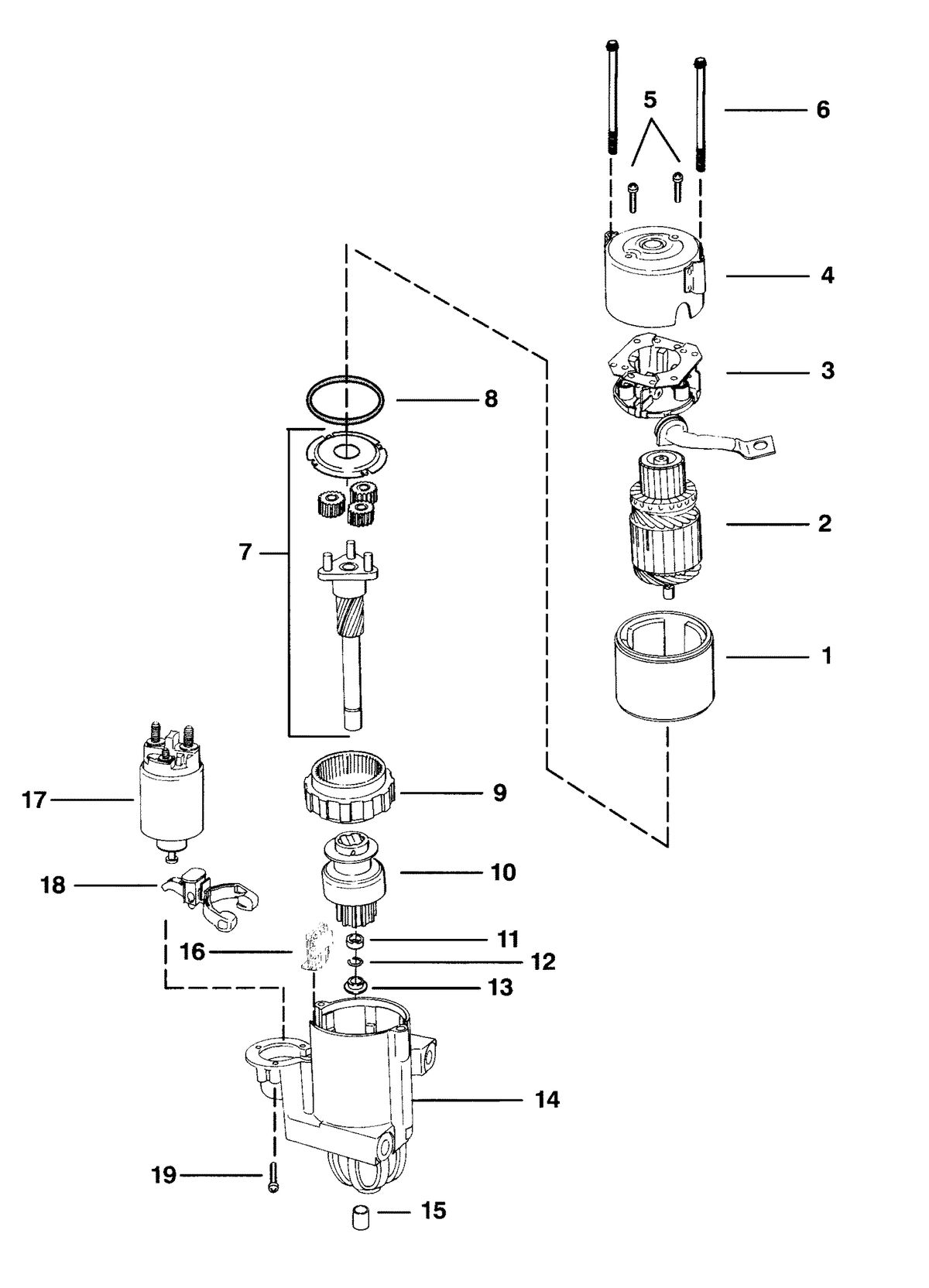 MERCRUISER 5.7L/LX TBI ALPHA & BRAVO(2BBL/4BBL) STARTER MOTOR