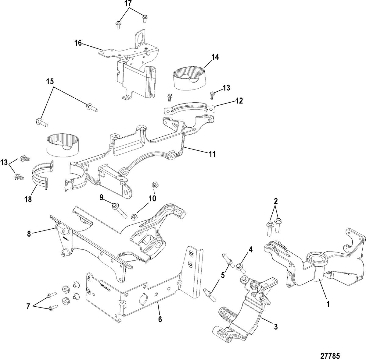 MERCRUISER 100 VAZER Engine Brackets