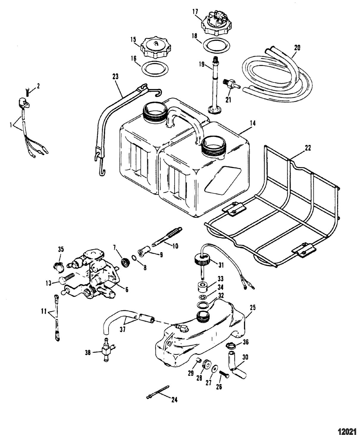 MERCURY/MARINER 150 / 175 / 200 XRI Oil Injection Components