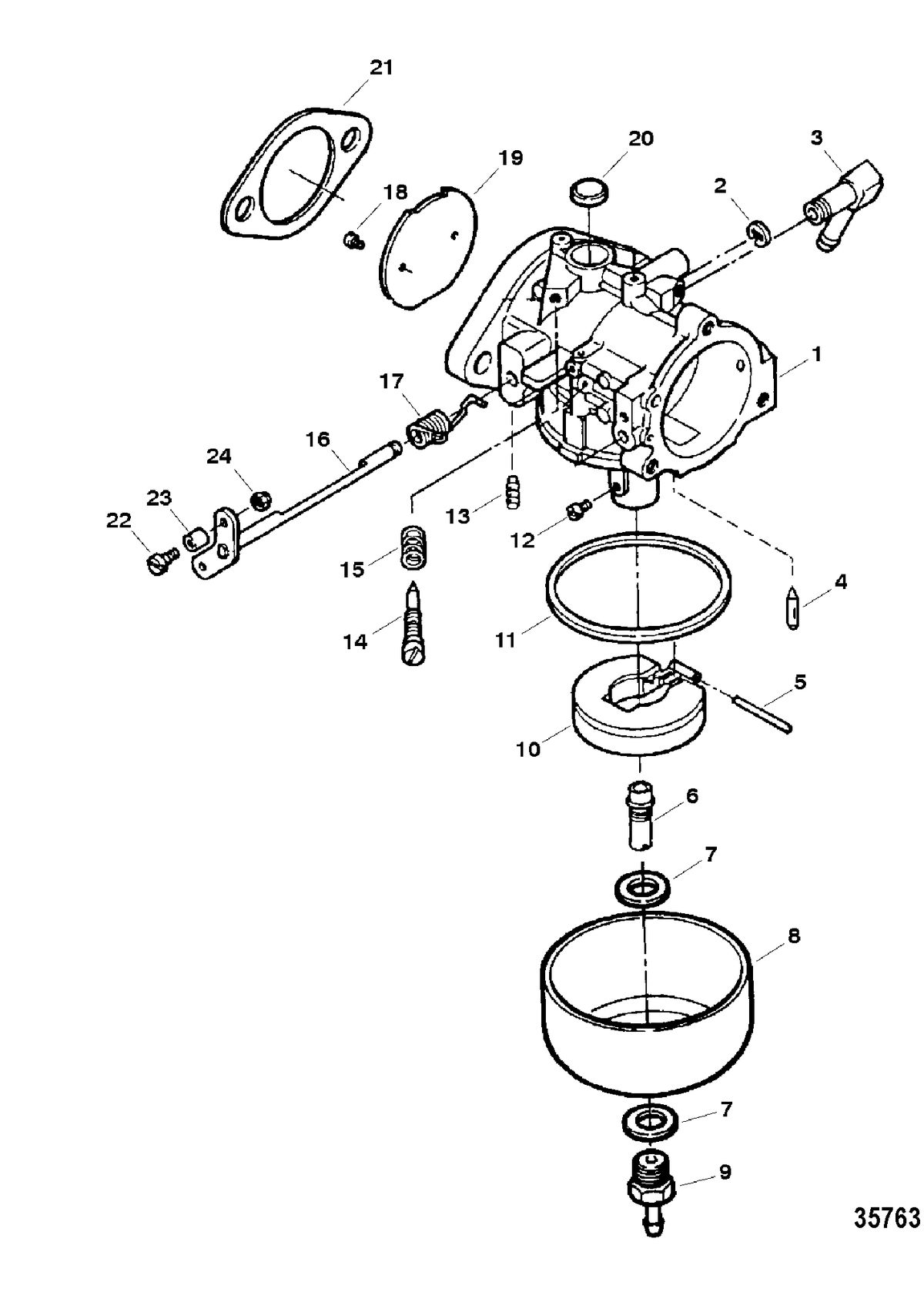 FORCE FORCE 40/50 H.P. (1998-1999) Carburetor