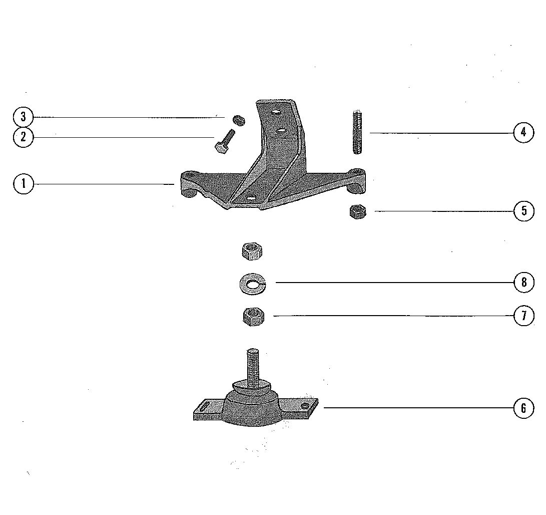 MERCRUISER 255 ENGINE ENGINE MOUNTING (STERN DRIVE)