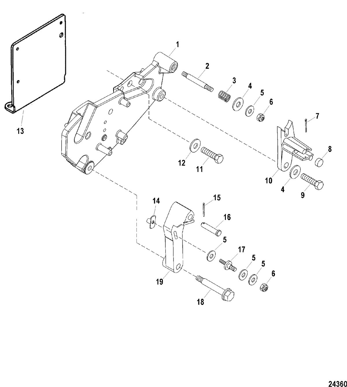 RACE STERNDRIVE 500 BULLDOG Shift Bracket(Bravo)