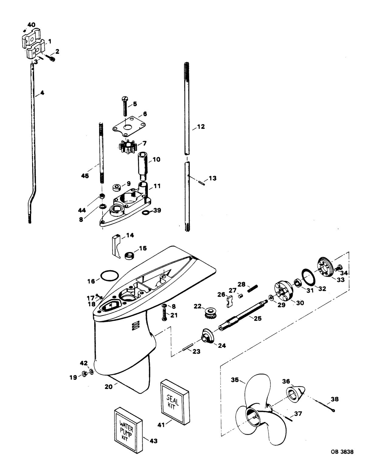 CHRYSLER 4 H.P. GEAR HOUSING