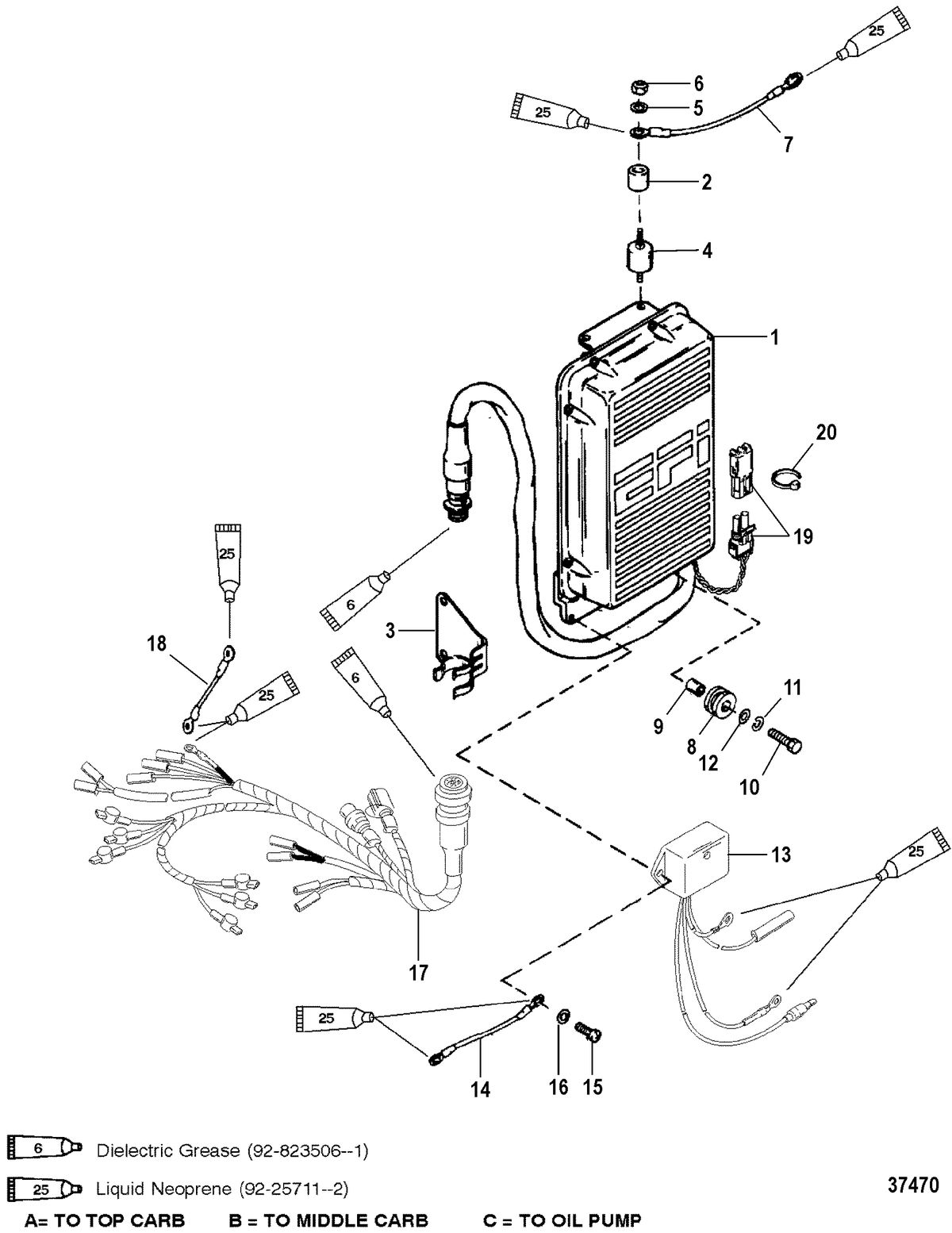 MERCURY/MARINER 150/175/200 (EFI) E.C.U. ASSEMBLY