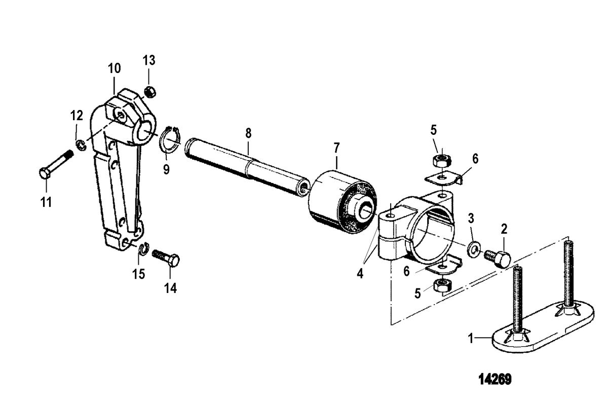MERCRUISER CUMMINS/MERCRUISER DIESEL 2.8L-200/170 Transmission Mounting(Inboard)