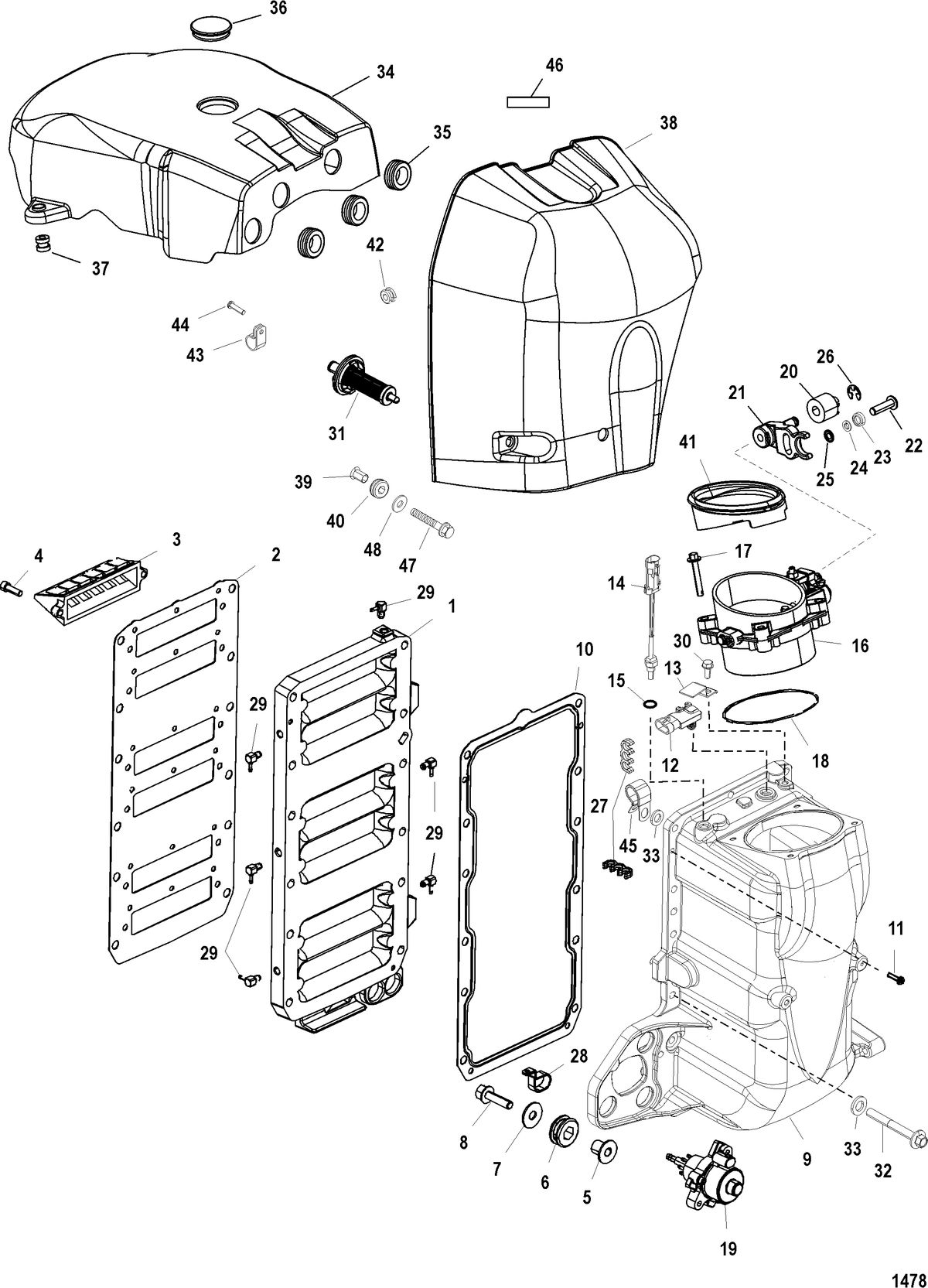 MERCURY/MARINER 200/225 DFI (3.0L) AIR HANDLER