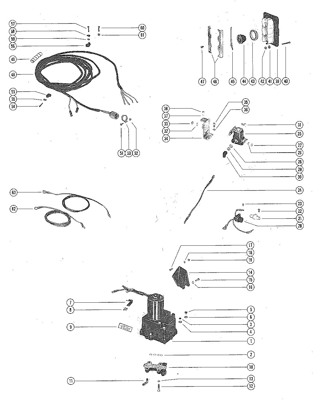 MERCRUISER III STERN DRIVE HYDRAULIC PUMP AND TRIM CONTROL PANEL