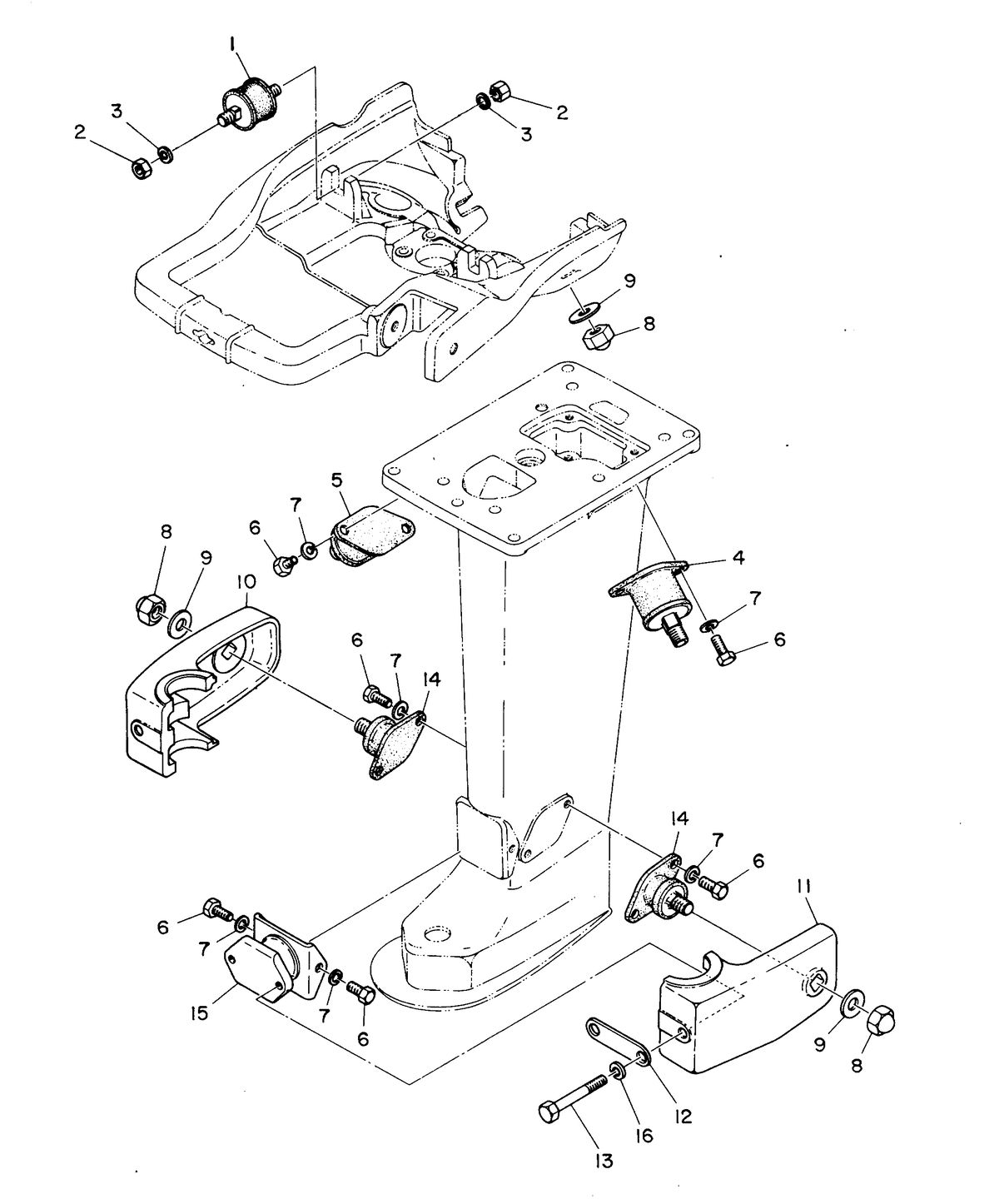 MARINER 15A HORSEPOWER MOUNTING SYSTEM