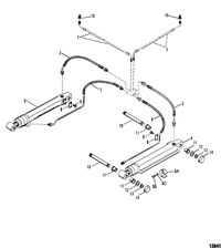 MERCRUISER ALPHA ONE GEN II STERNDRIVE AND TRANSOM ASSEMBLY Trim Cylinders And Hydraulic Hoses
