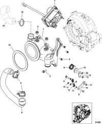 RACE STERNDRIVE RACE 1350 QC4V Turbocharger, Wastegate Adapter