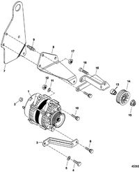 MERCRUISER 5.7L EFI (MIE)TBI (GEN+) ALTERNATOR AND BRACKETS(DELCO)