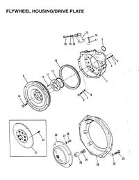 MERCRUISER D-254 TURBO ACDIESEL ENGINE STERN DRIVE/INBOARD FLYWHEEL HOUSING/DRIVE PLATE (INBOARD)
