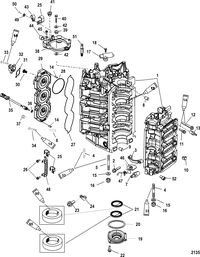 RACE OUTBOARD 250XS DFI (3.0L) Cylinder Block and End Cap