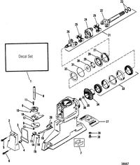 MERCRUISER BRAVO I/II/III STERNDRIVE AND TRANSOM ASSEMBLY UNIVERSAL JOINT/SHIFTER COMPONENTS