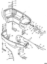MERCURY/MARINER 200 H.P. (V-6) BOTTOM COWL