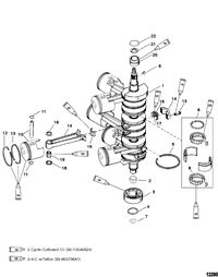 MERCURY/MARINER 200/225 (3.0L DFI) Crankshaft, Pistons And Connecting Rods