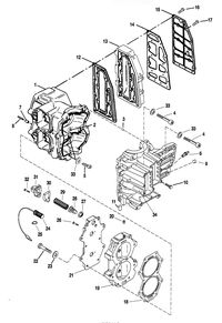 FORCE 40/50 H.P. CYLINDER BLOCK ASSEMBLY