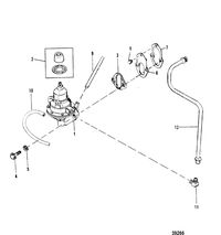 MERCRUISER 185/205 H.P. MR/ALPHA ONE ENGINE Fuel Pump & Fuel Filter