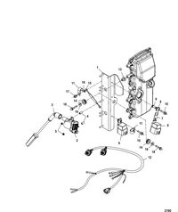 MERCURY/MARINER 40/50/60 EFI (4 CYLINDER) 4-STROKE Coil Mounting, USA-0T979999/BEL-0P325499 and Below