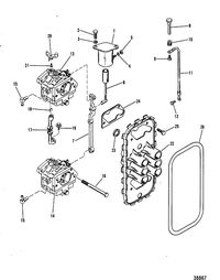 MERCURY/MARINER 75 HP CARBURETOR LINKAGE