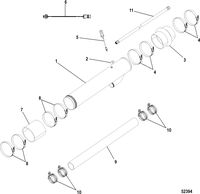 MERCRUISER ZEUS 3000 Exhaust Tube, QSB 6.7, Design-I, 0-Degree Offset Bib