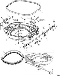 MERCURY/MARINER 200/225/250/275 4-STROKE VERADO Mount Cradle