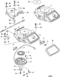 MERCURY/MARINER 15/20 CARBURETOR/2 CYLINDER/4-STROKE Recoil Starter